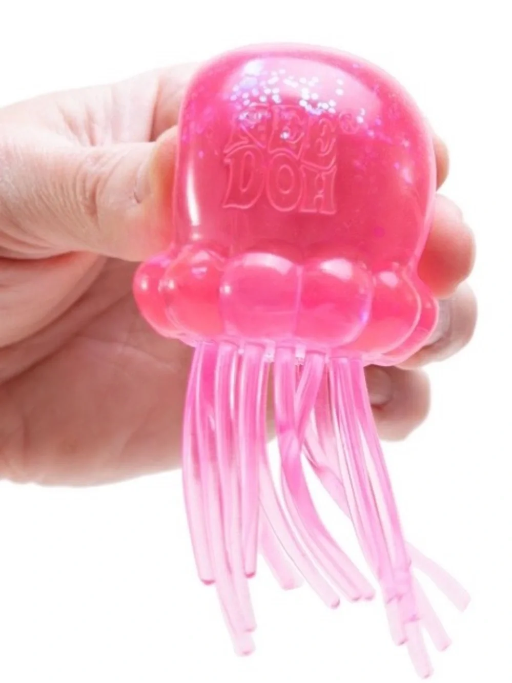 SCHYLLING NEEDOH ORIGINAL JELLY SQUISH SHIMMER NEON PINK TOY TRENDING NEW IN BOX